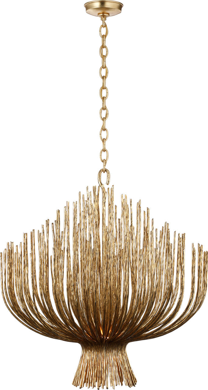 Astra 32" Sculpted Chandelier | Gilded Iron