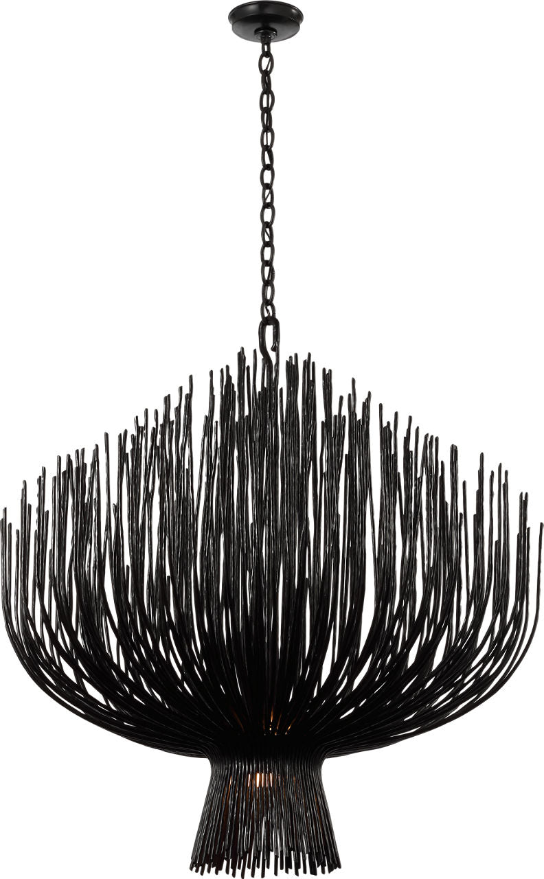 Astra 42" Sculpted Chandelier | Aged Iron