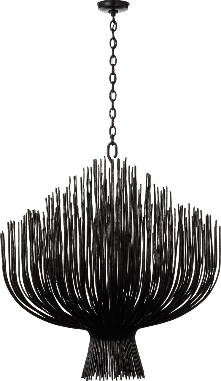 Astra 42" Sculpted Chandelier | Aged Iron