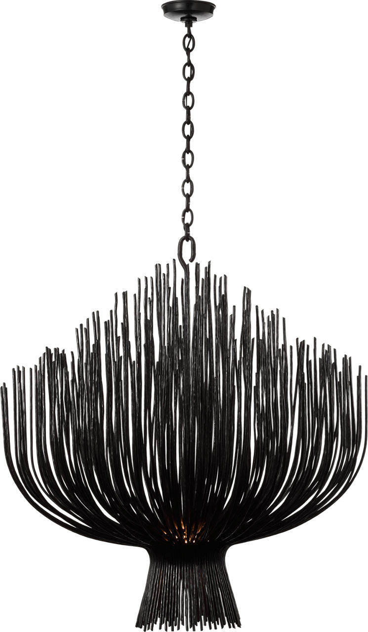 Astra 42" Sculpted Chandelier | Aged Iron
