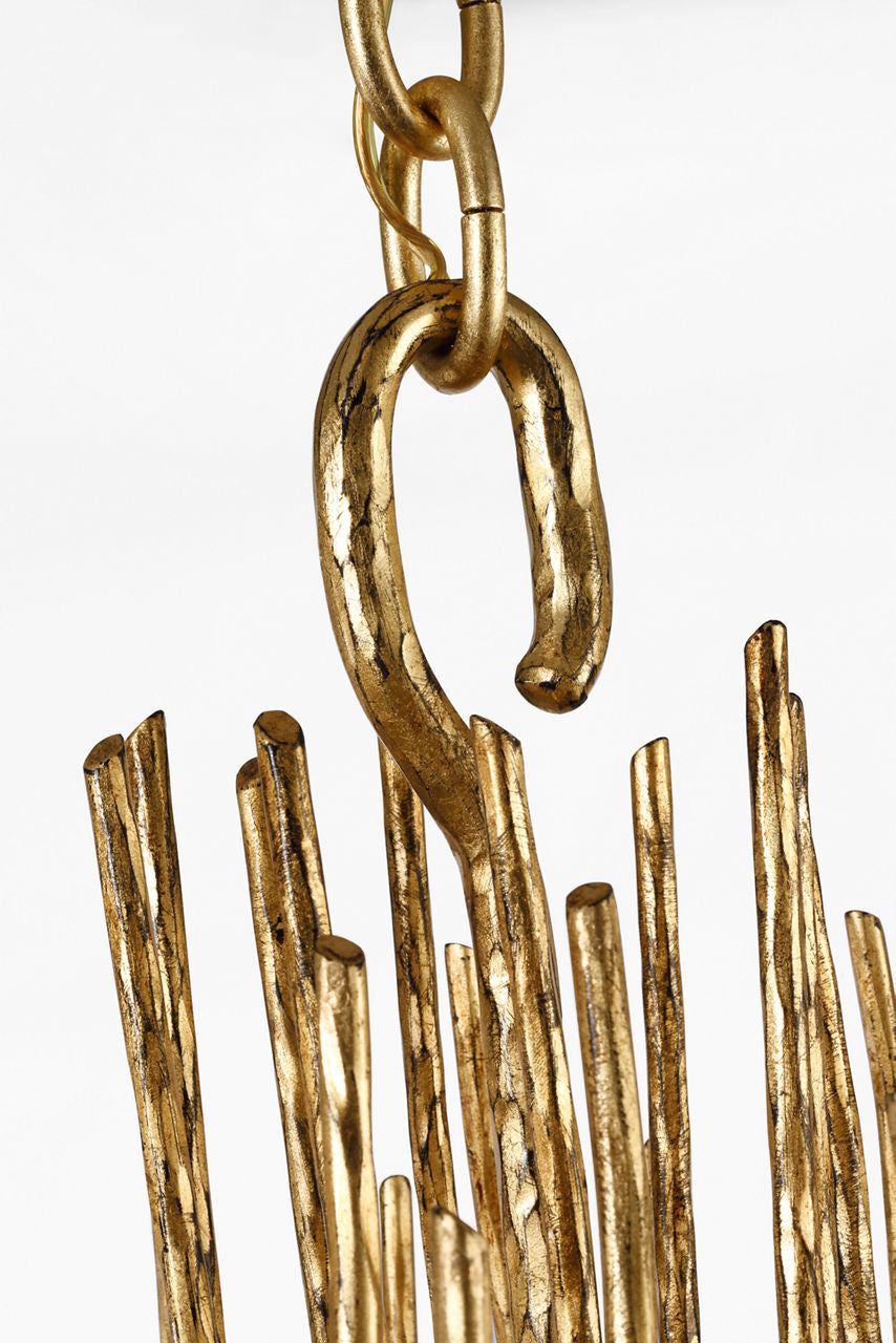 Astra 42" Sculpted Chandelier | Gilded Iron