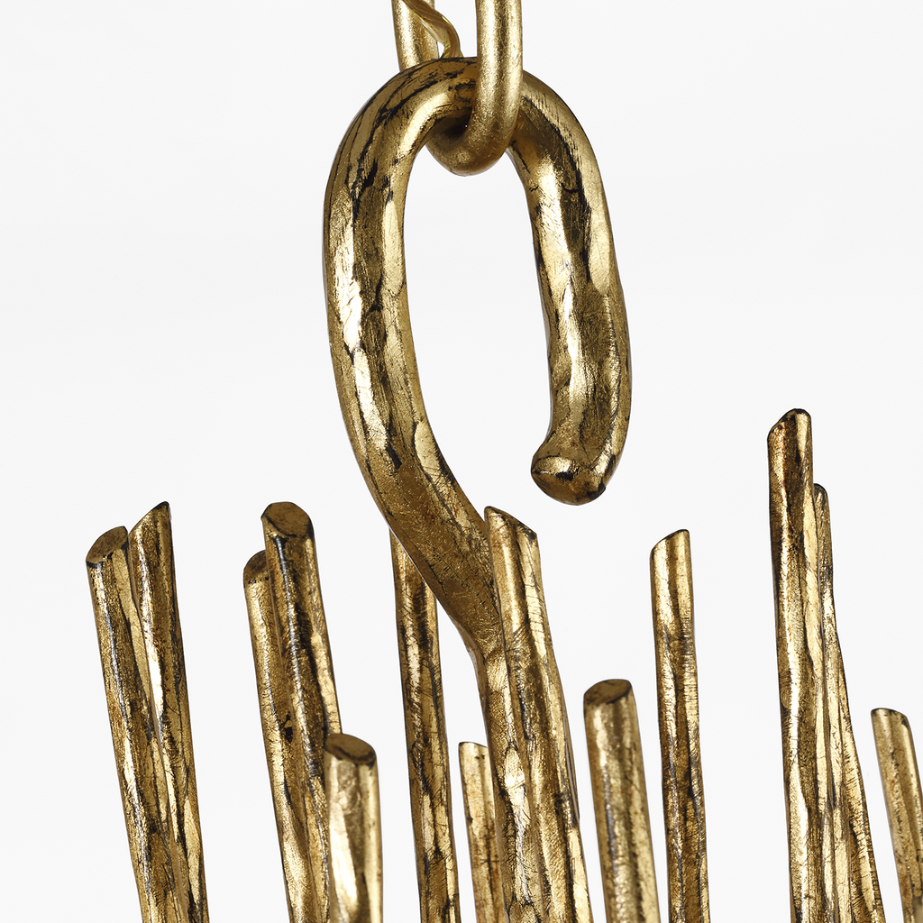 Astra 42" Sculpted Chandelier | Gilded Iron