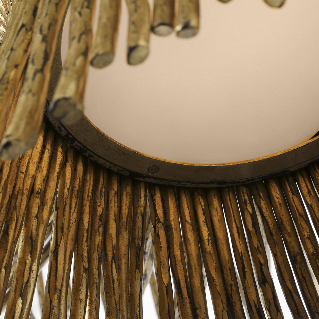 Astra 42" Sculpted Chandelier | Gilded Iron