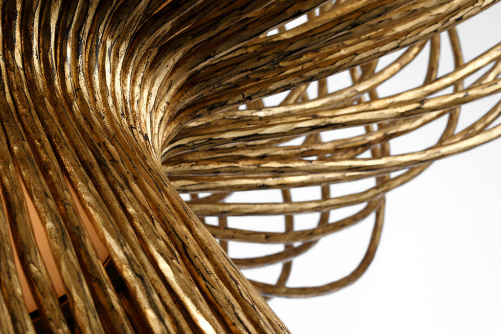 Astra 42" Sculpted Chandelier | Gilded Iron