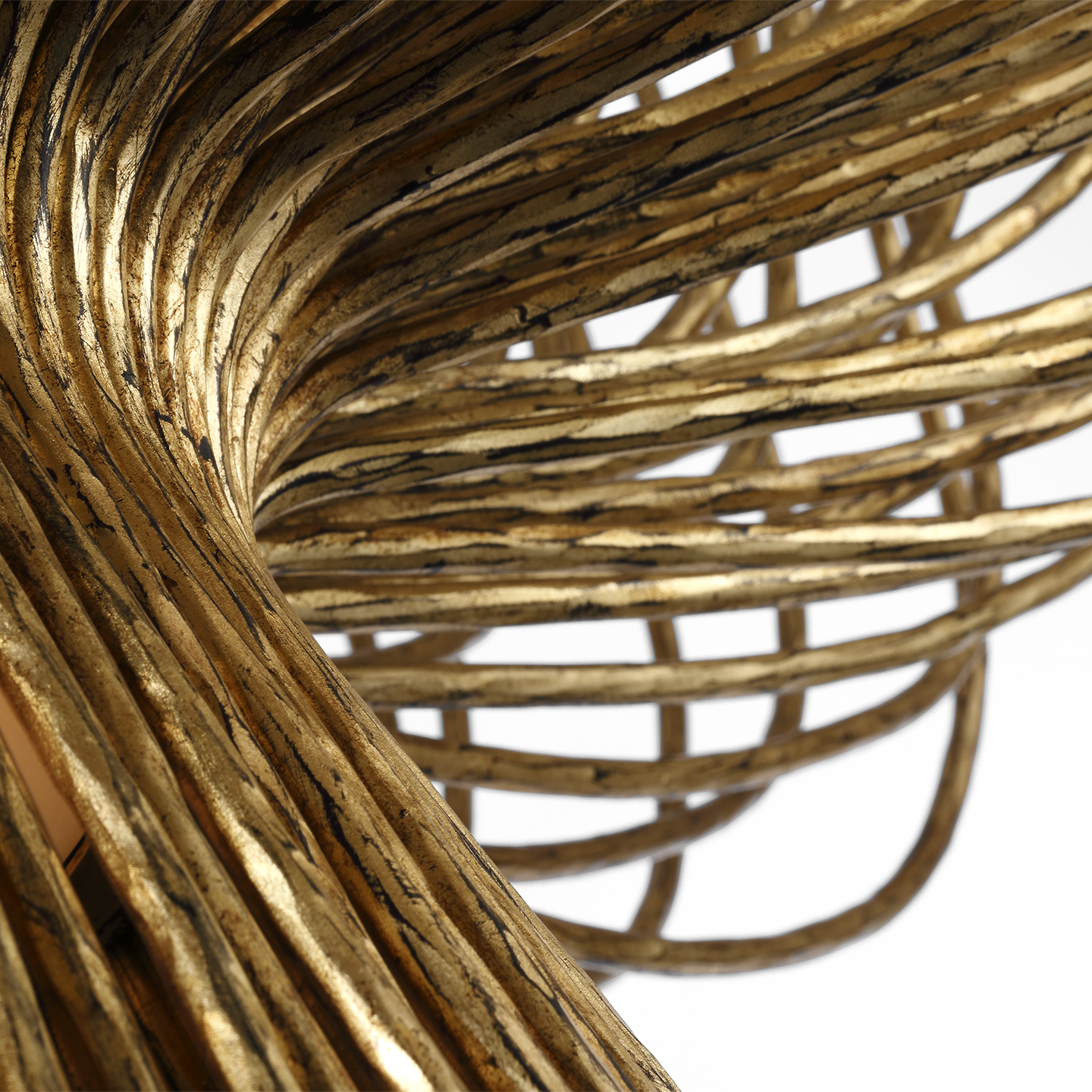 Astra 42" Sculpted Chandelier | Gilded Iron