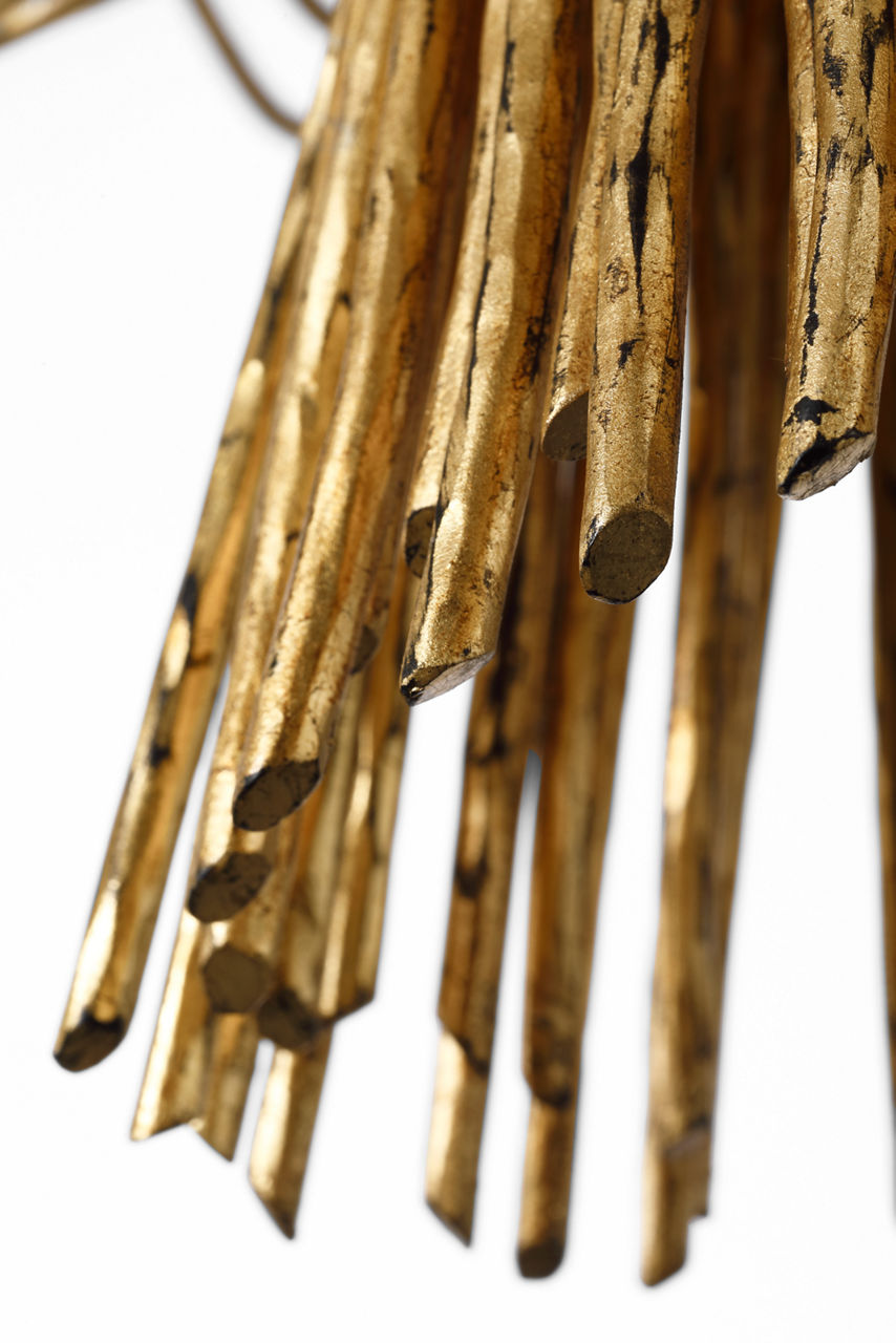 Astra 42" Sculpted Chandelier | Gilded Iron