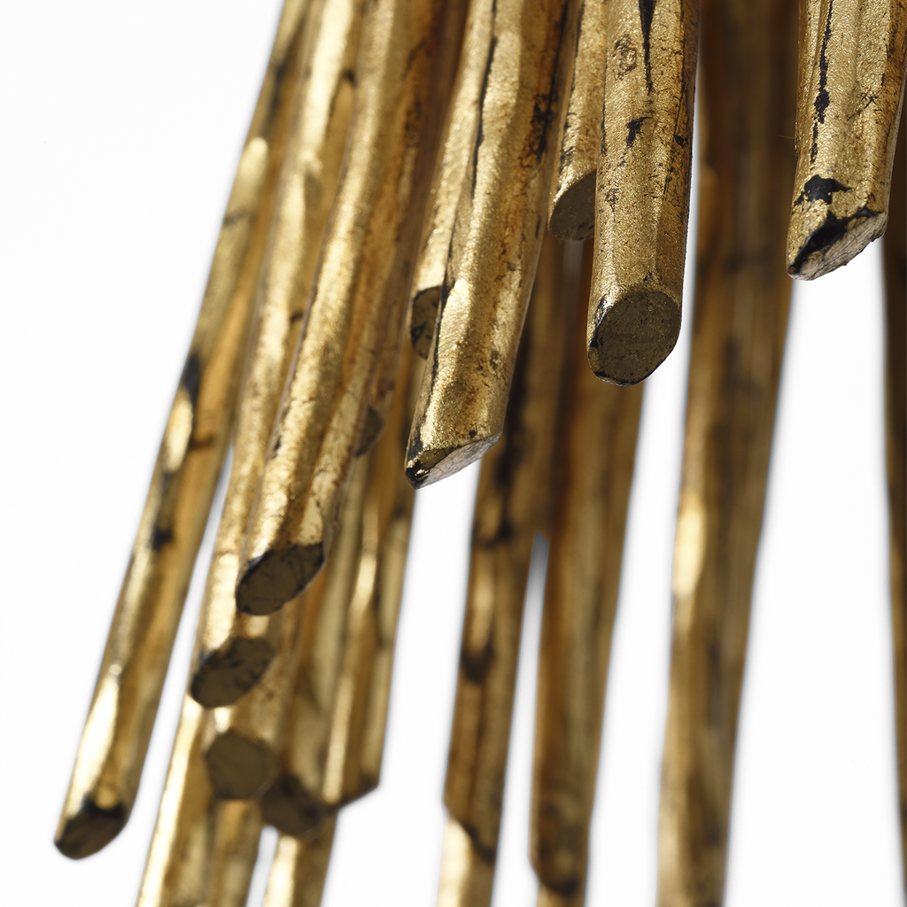 Astra 42" Sculpted Chandelier | Gilded Iron