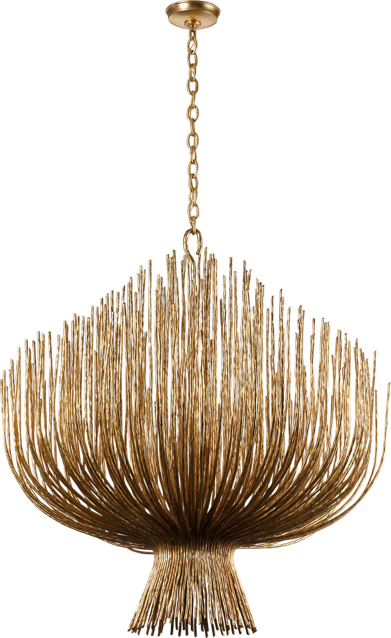 Astra 42" Sculpted Chandelier | Gilded Iron