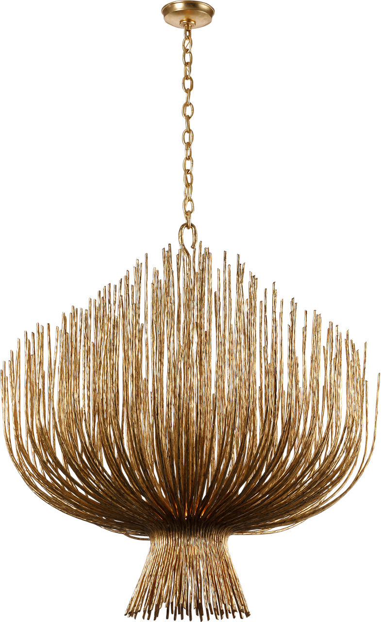 Astra 42" Sculpted Chandelier | Gilded Iron