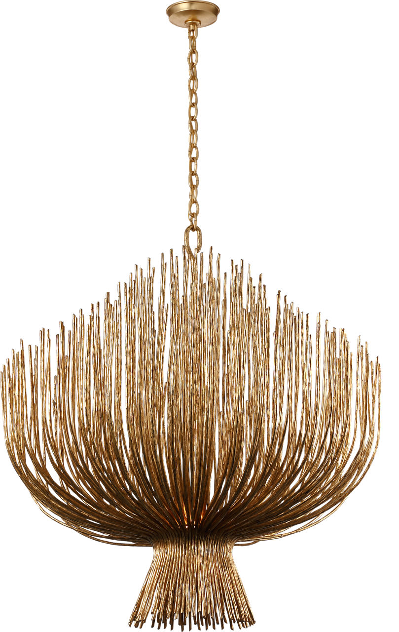 Astra 42" Sculpted Chandelier | Gilded Iron