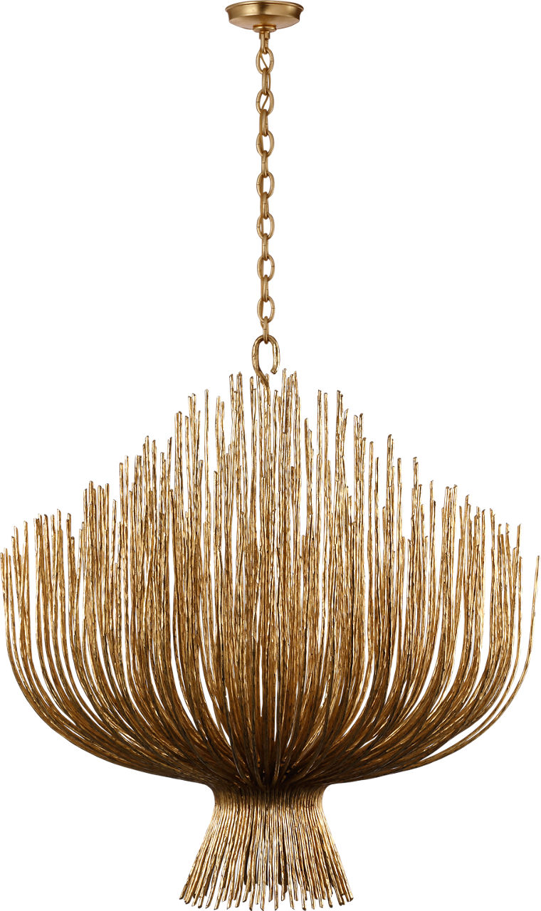 Astra 42" Sculpted Chandelier | Gilded Iron