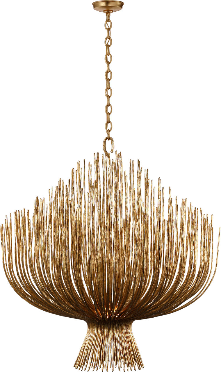 Astra 42" Sculpted Chandelier | Gilded Iron