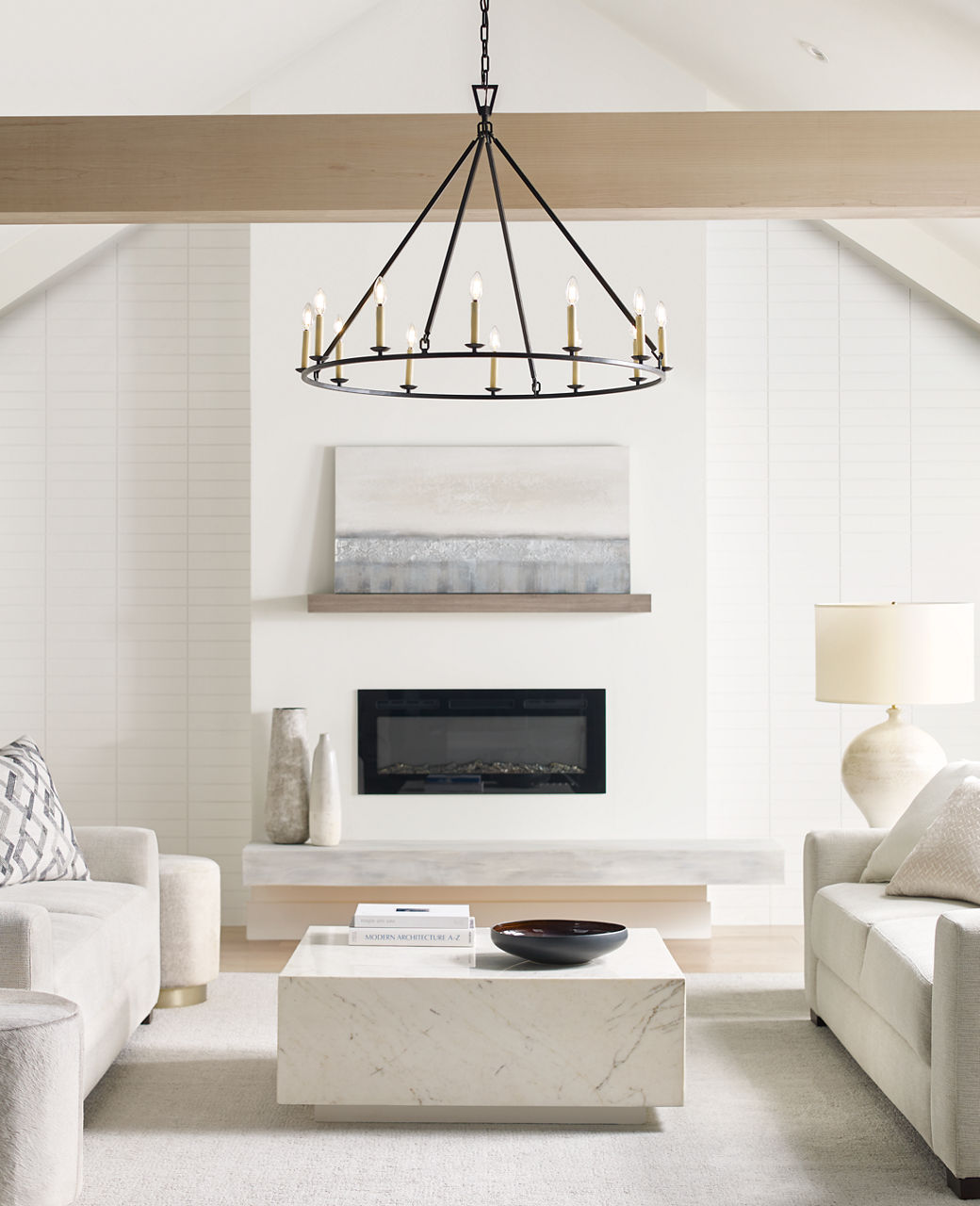 Gaios Table Lamp | Pharaoh White | Linen Shade