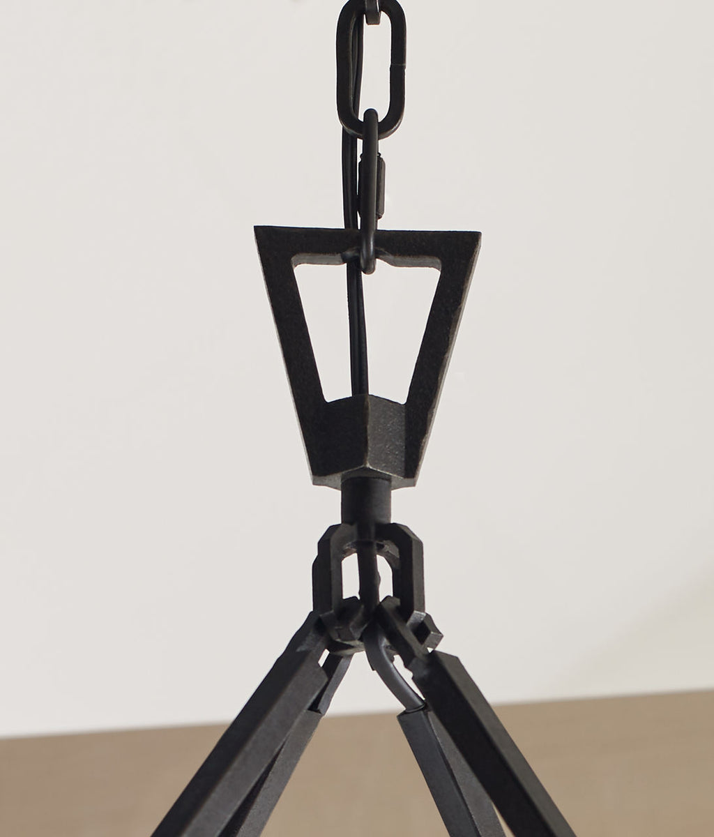 Darlana Large Single Ring Chandelier | Aged Iron