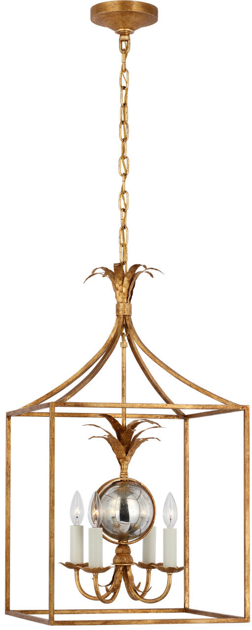 Gramercy 17" Lantern | Gilded Iron