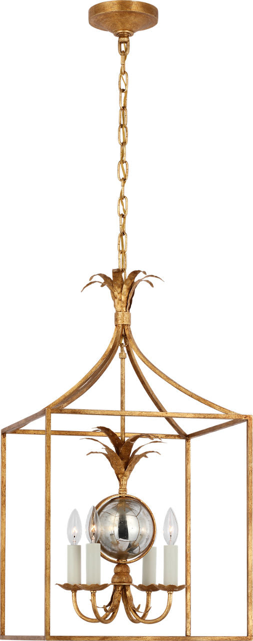 Gramercy 17" Lantern | Gilded Iron