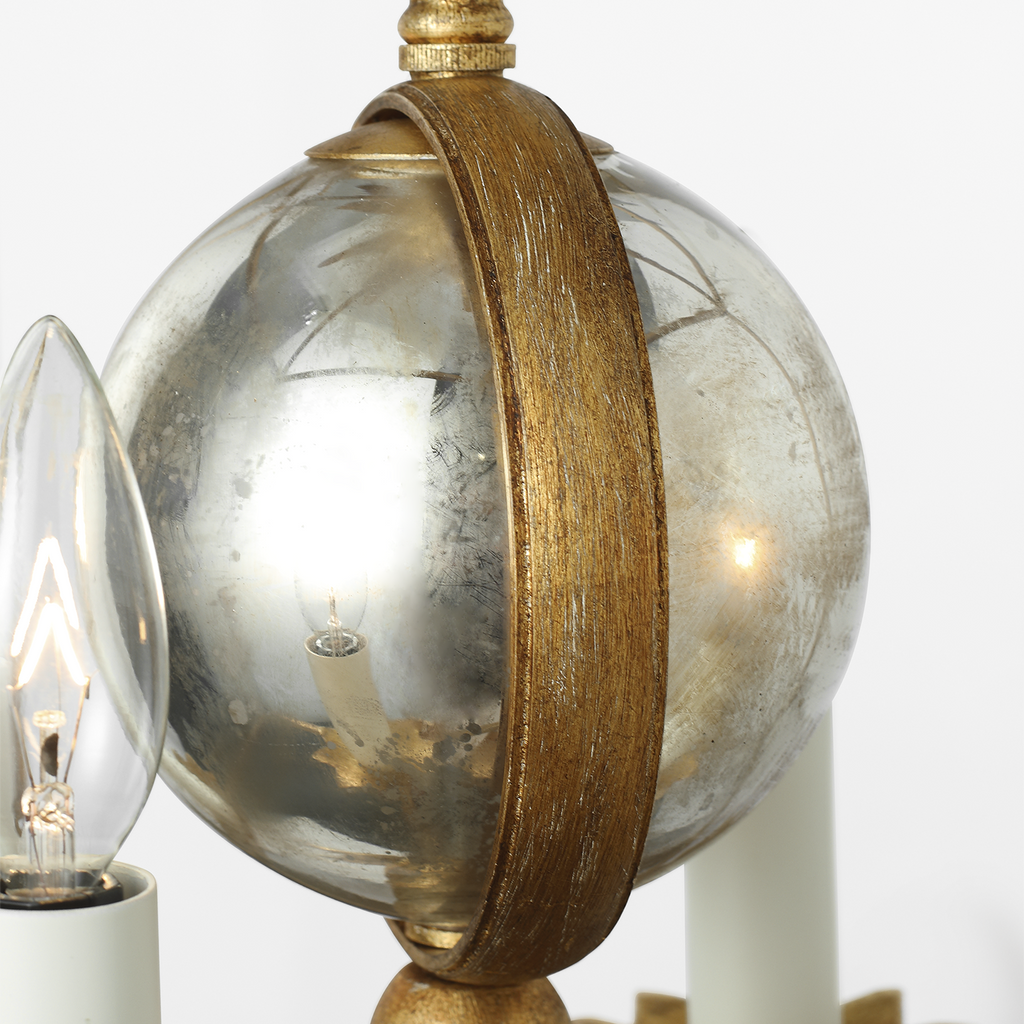 Gramercy 17" Lantern | Gilded Iron
