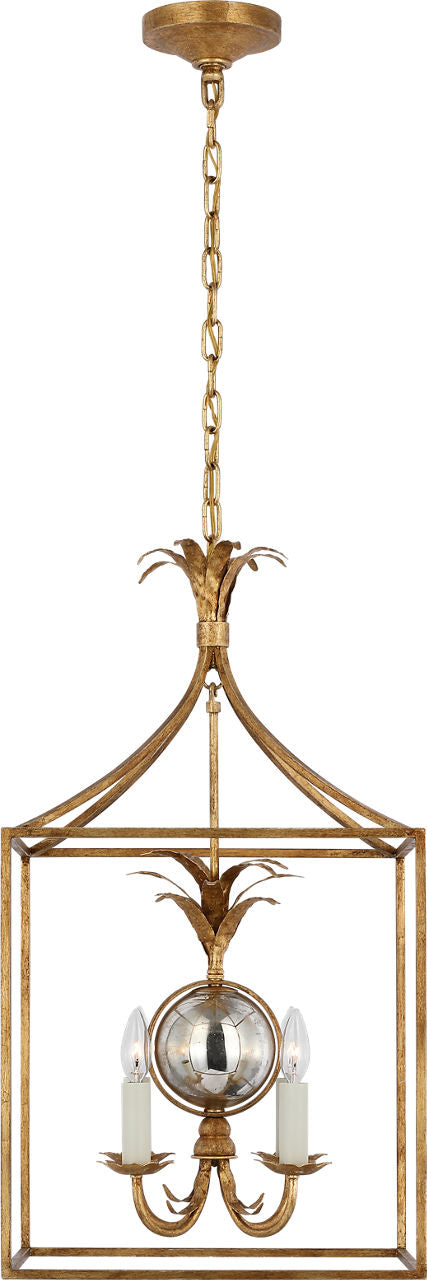 Gramercy 17" Lantern | Gilded Iron