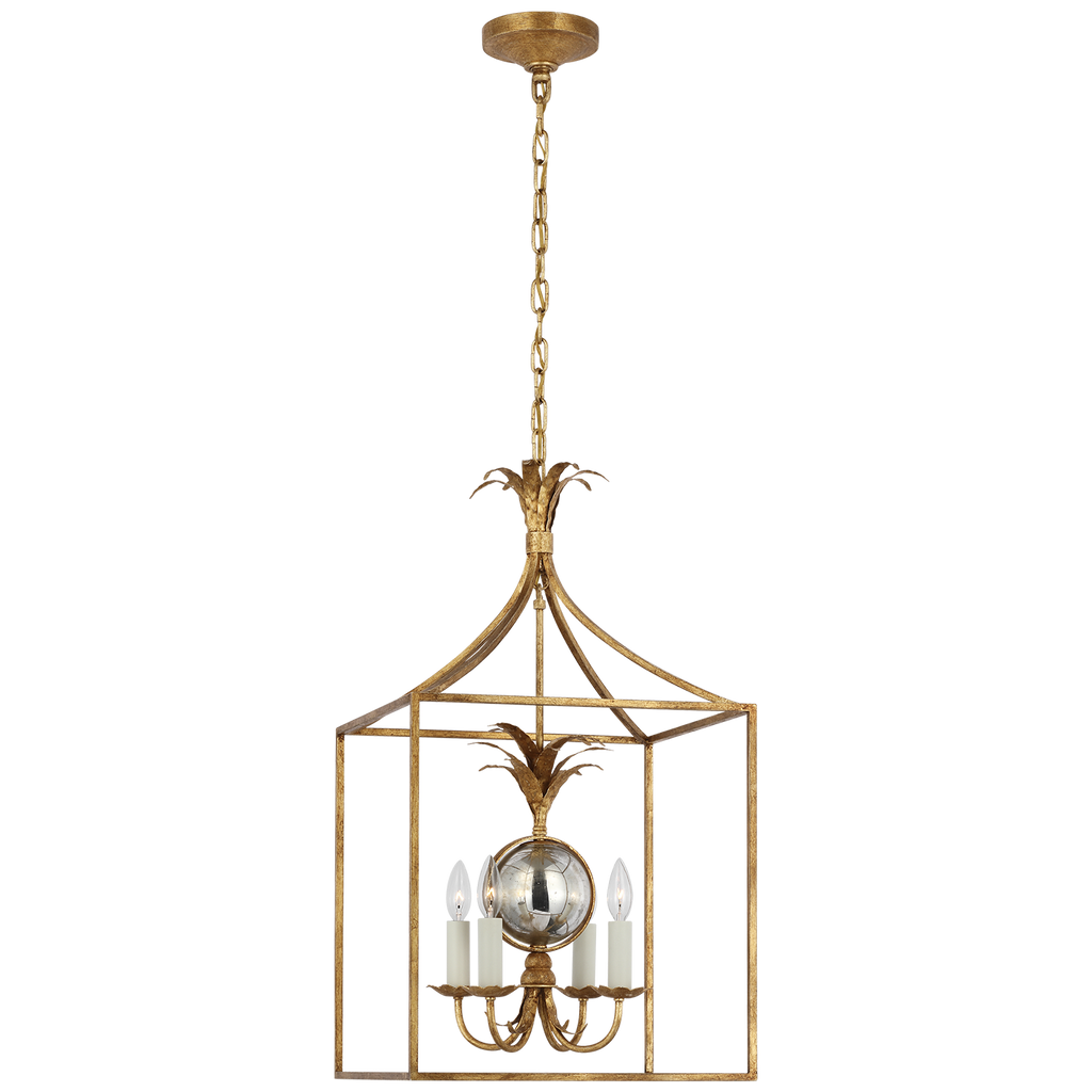 Gramercy 17" Lantern | Gilded Iron