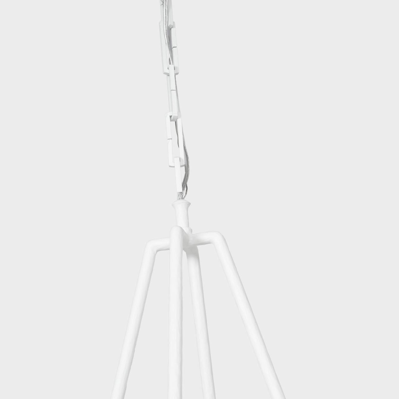 Ashton Extra Large Four Light Sculpted Chandelier | Plaster White | Linen Shades