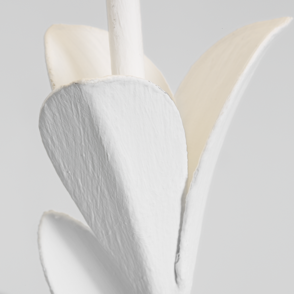 Provenz 32" 6 Light Chandelier | Plaster White | Linen Shades