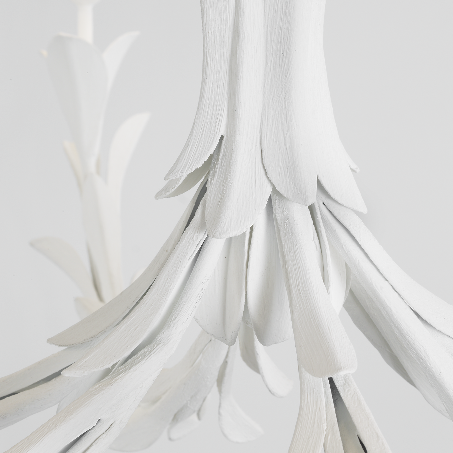 Provenz 32" 6 Light Chandelier | Plaster White | Linen Shades