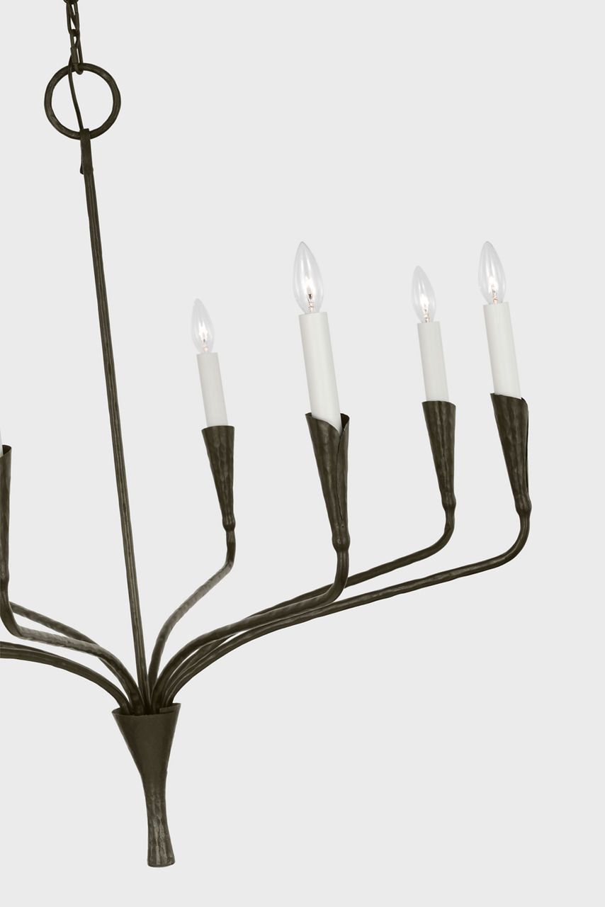 Aiden 40" Single Tier Chandelier | Aged Iron