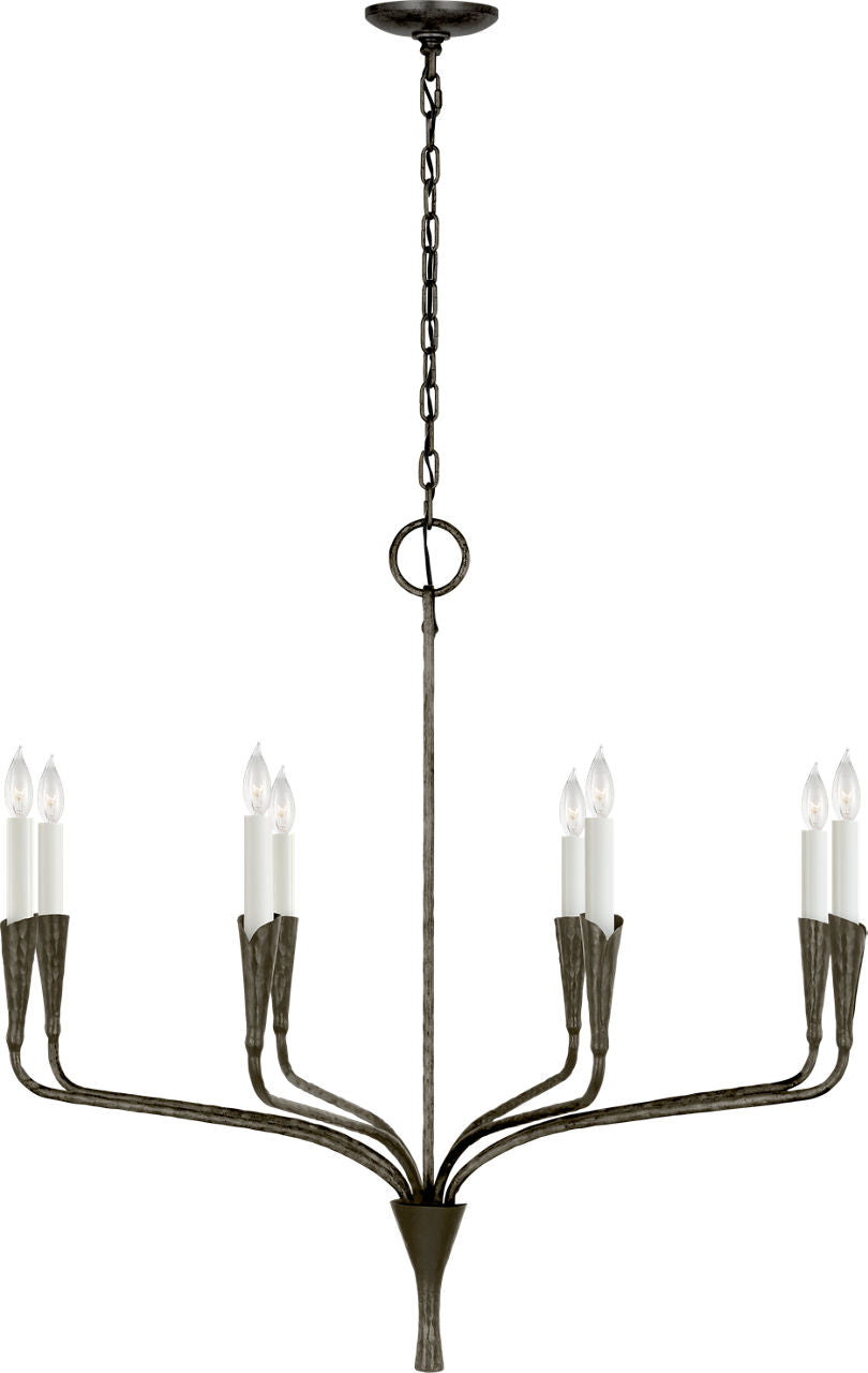 Aiden 40" Single Tier Chandelier | Aged Iron