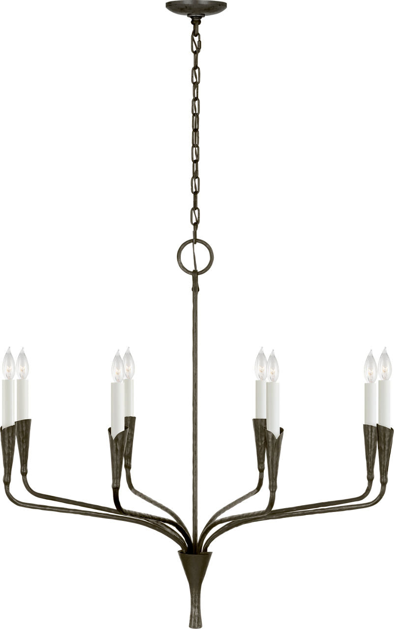 Aiden 40" Single Tier Chandelier | Aged Iron