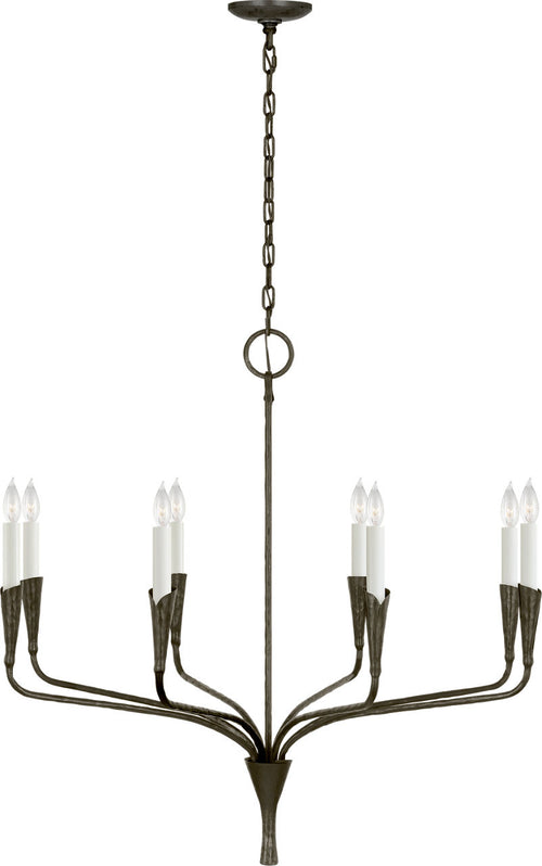 Aiden 40" Single Tier Chandelier | Aged Iron