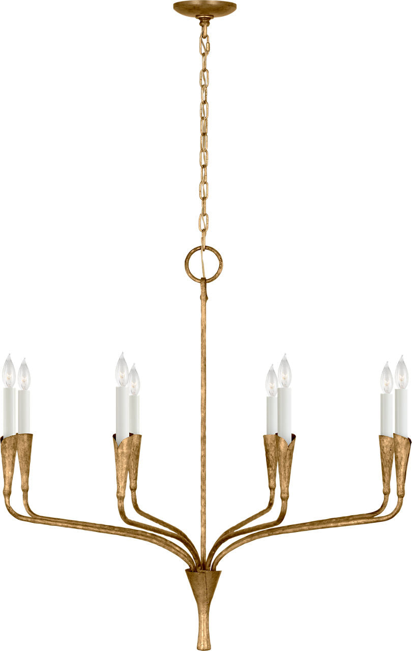 Aiden 40" Single Tier Chandelier | Gilded Iron