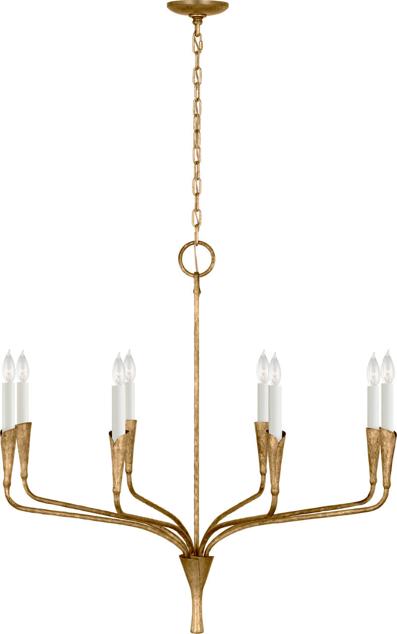 Aiden 40" Single Tier Chandelier | Gilded Iron