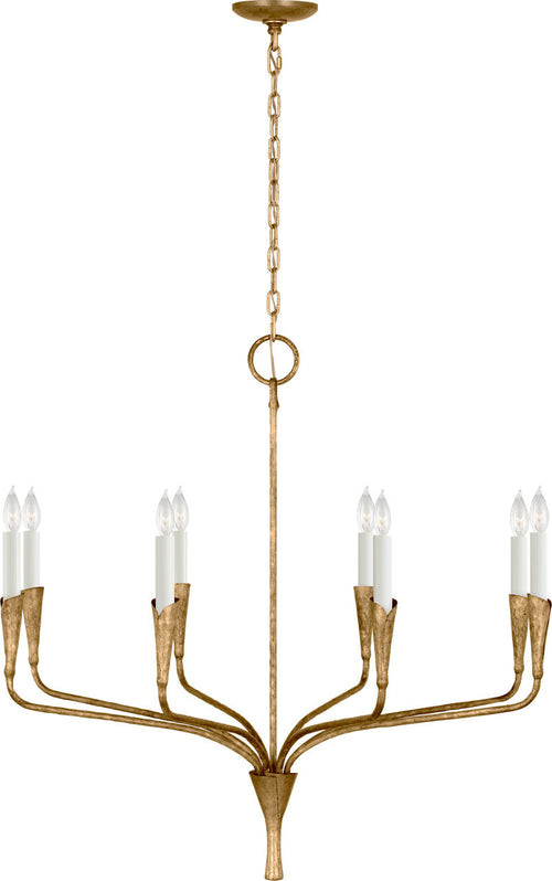 Aiden 40" Single Tier Chandelier | Gilded Iron