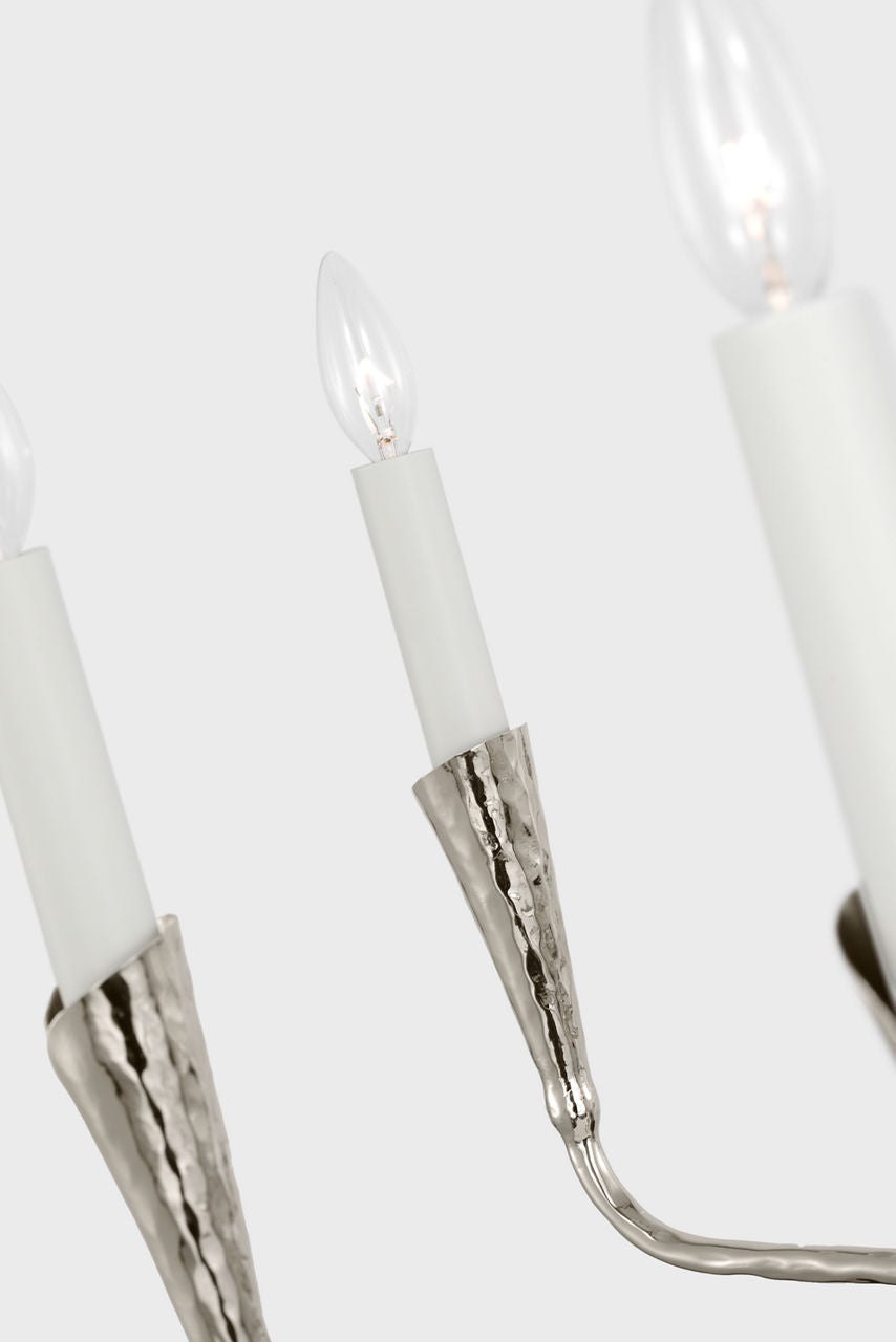 Aiden 40" Single Tier Chandelier | Polished Nickel