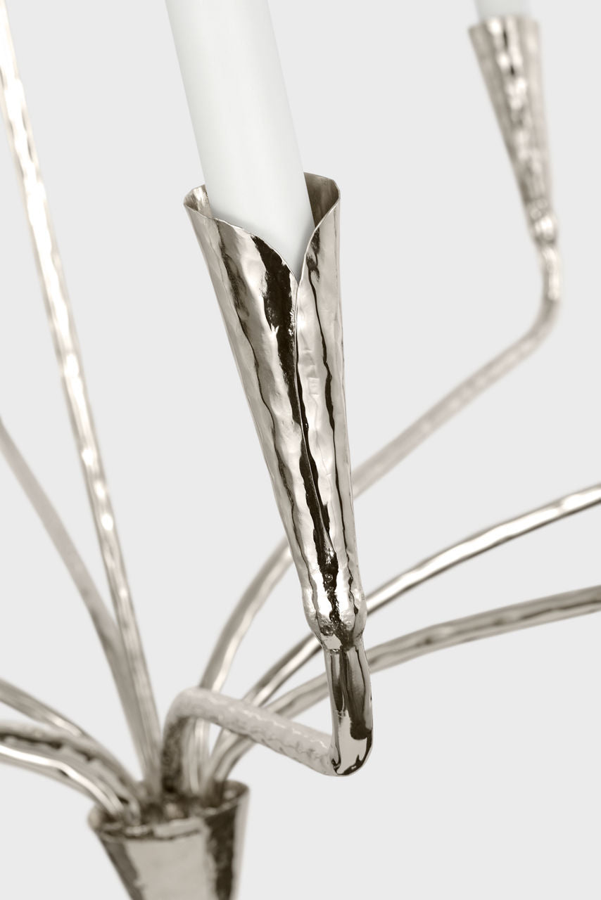 Aiden 40" Single Tier Chandelier | Polished Nickel