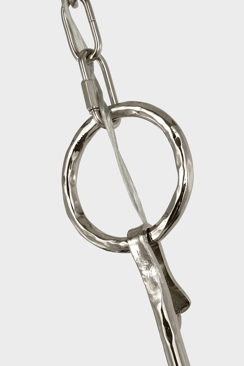 Aiden 40" Single Tier Chandelier | Polished Nickel