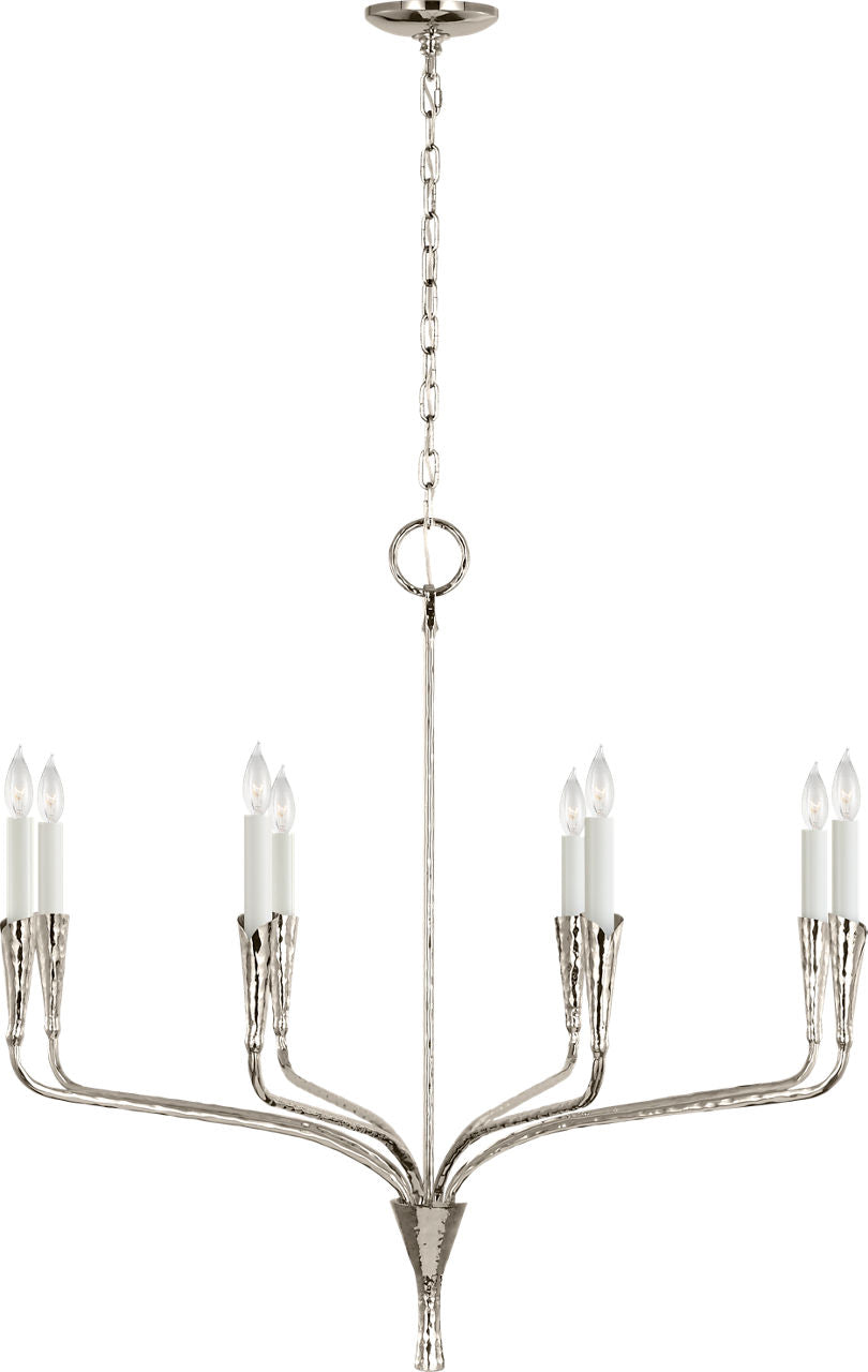 Aiden 40" Single Tier Chandelier | Polished Nickel