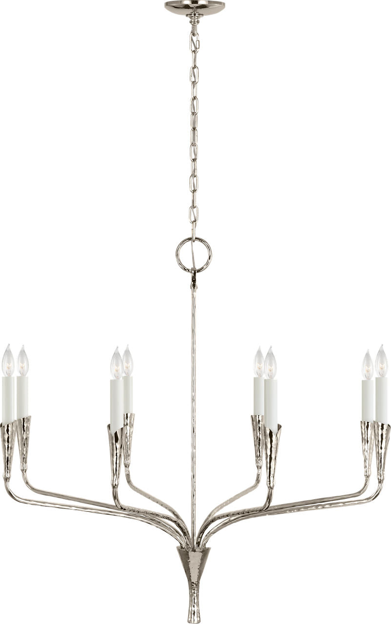 Aiden 40" Single Tier Chandelier | Polished Nickel