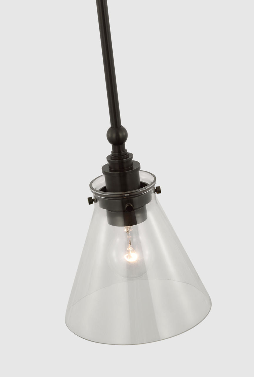 Parkington 9" Pendant | Bronze | Clear Glass