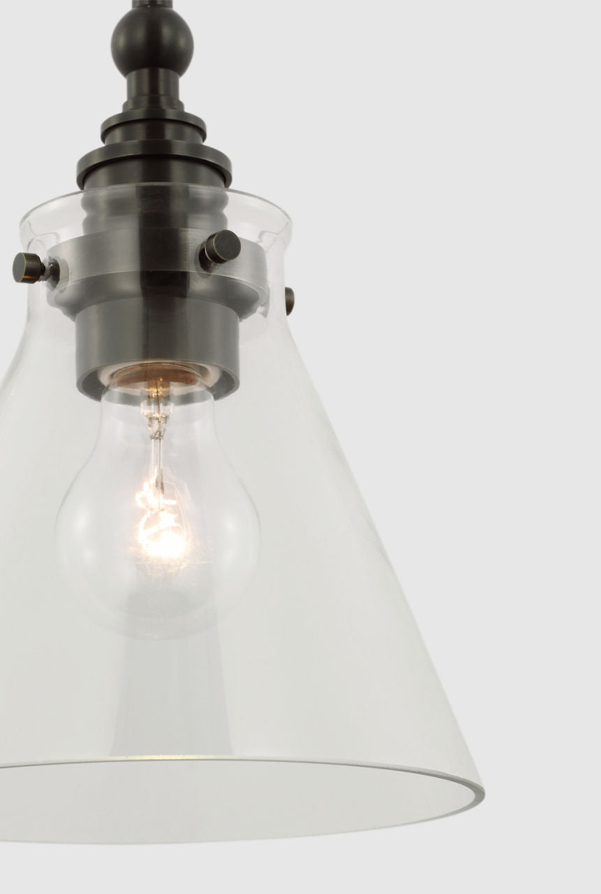 Parkington 9" Pendant | Bronze | Clear Glass