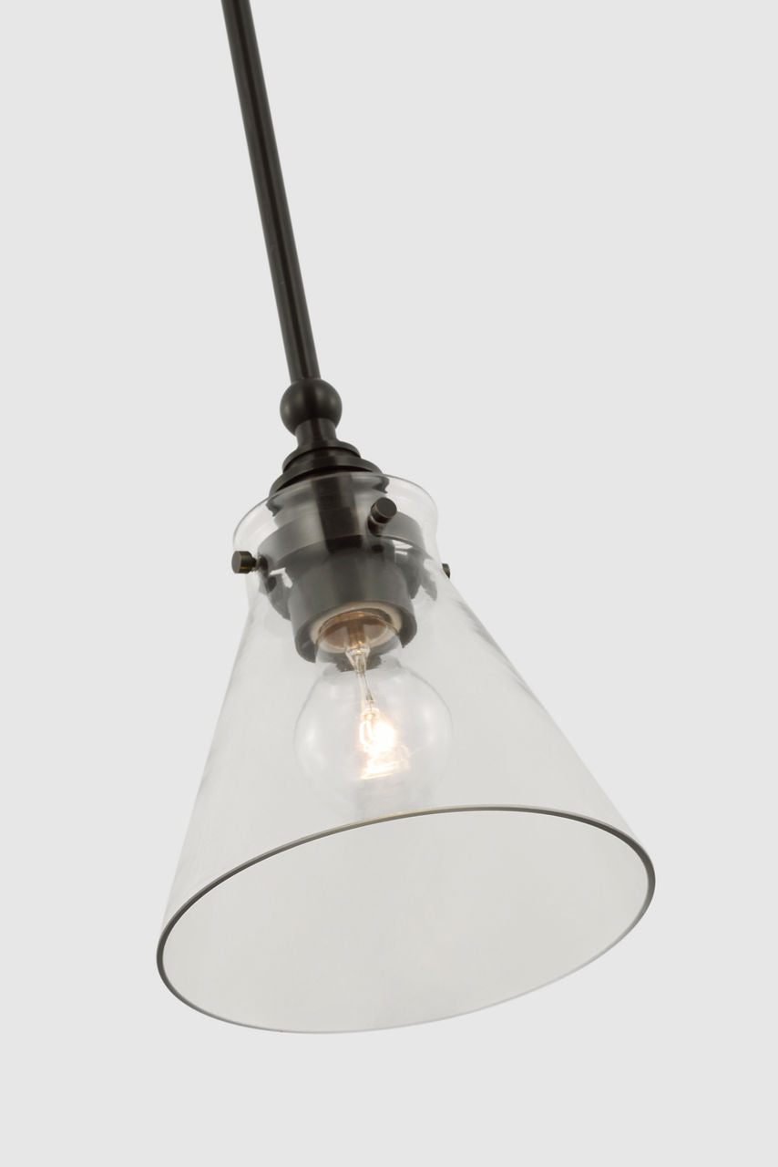 Parkington 9" Pendant | Bronze | Clear Glass
