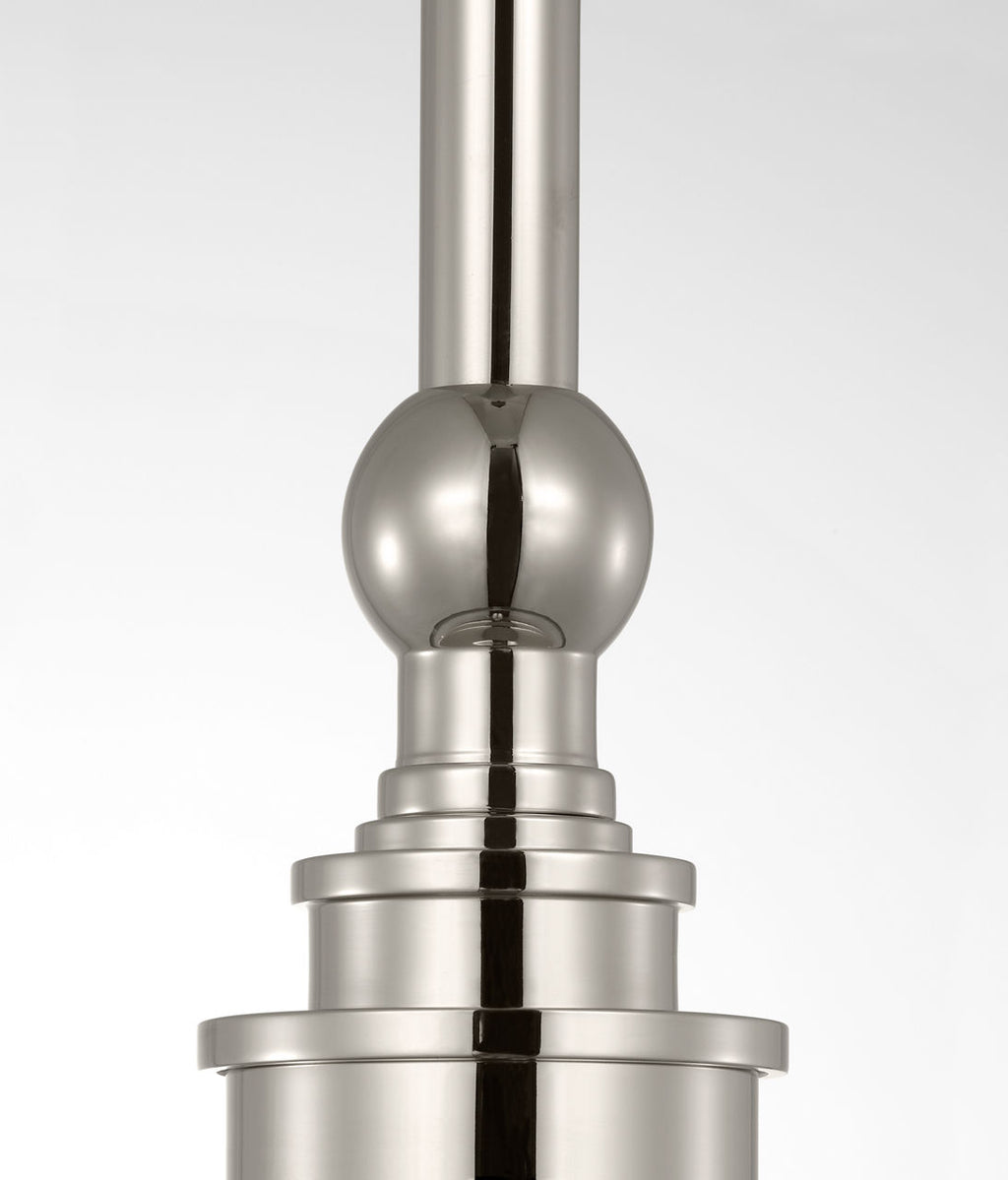 Parkington 11" Conical Pendant | Polished Nickel | White Glass