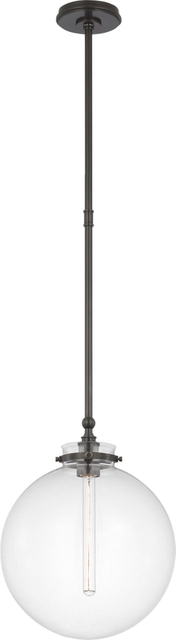 Parkington 14" Globe Pendant | Bronze | Clear Glass