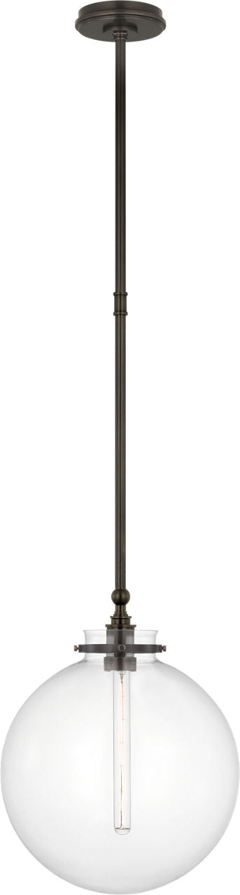 Parkington 14" Globe Pendant | Bronze | Clear Glass