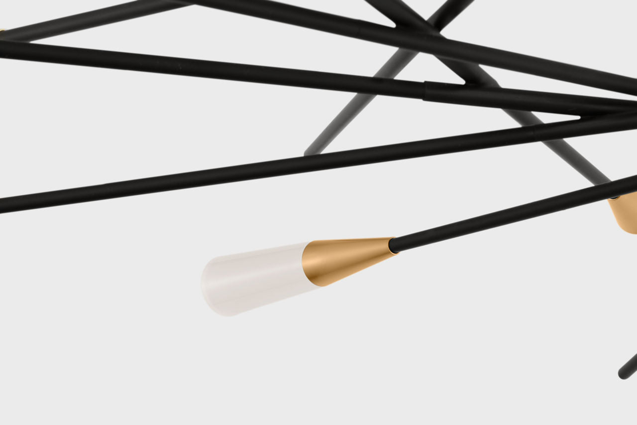 Stellar 40" Radial Chandelier | Matte Black