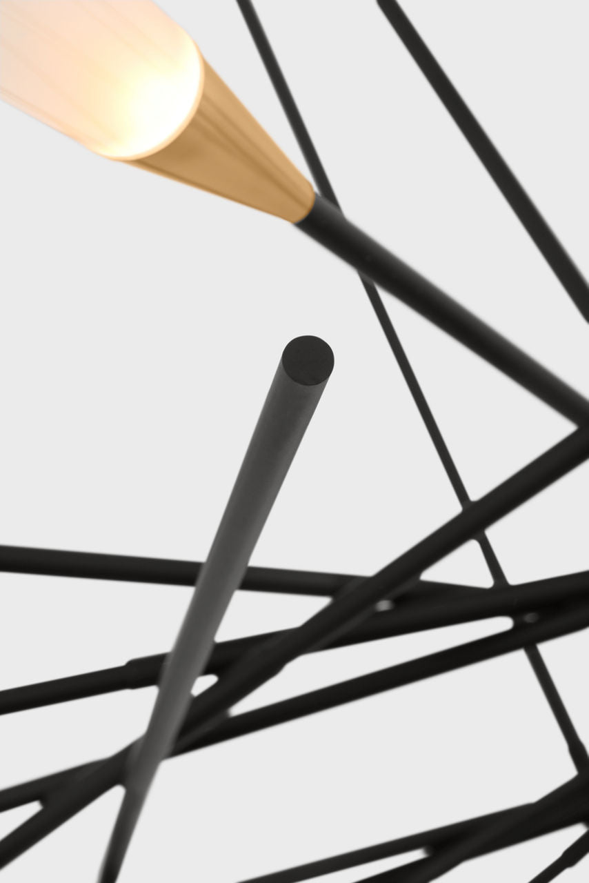Stellar 40" Radial Chandelier | Matte Black