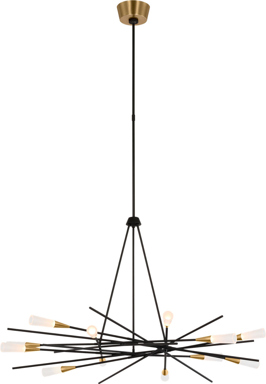 Stellar 40" Radial Chandelier | Matte Black