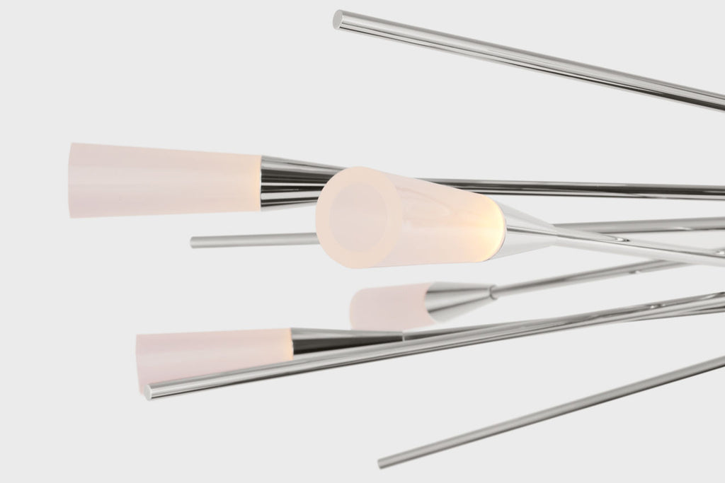 Stellar 40" Radial Chandelier | Polished Nickel