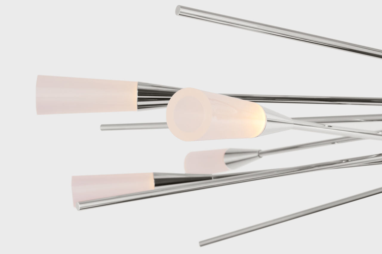 Stellar 40" Radial Chandelier | Polished Nickel