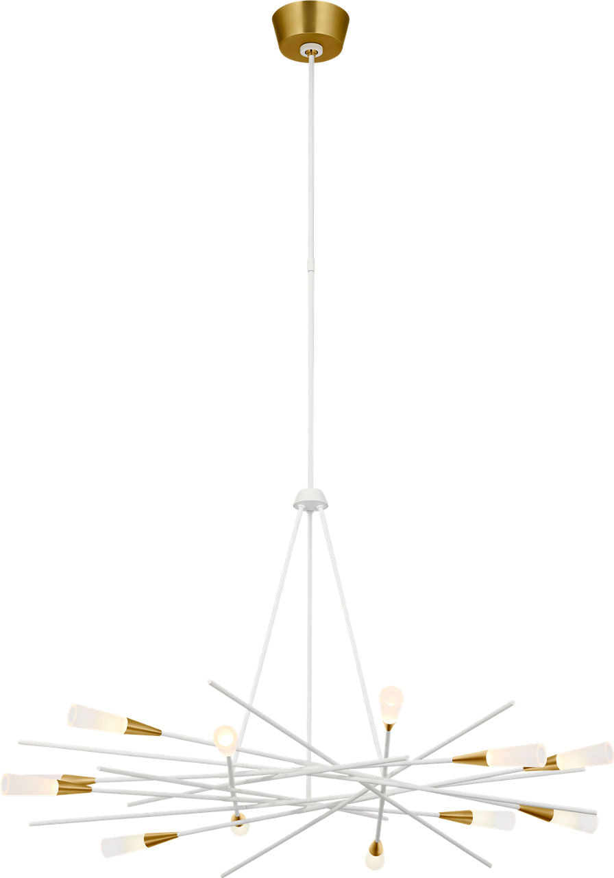 Stellar 40" Radial Chandelier | Matte White
